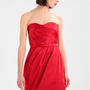 BCBG Strapless Semi Formal Dress Red Medium 6